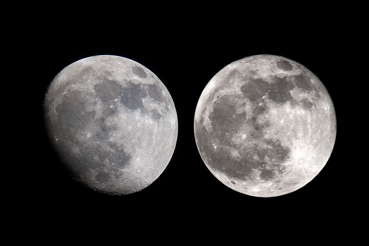 the moon shot through a 90mm refractor telescope